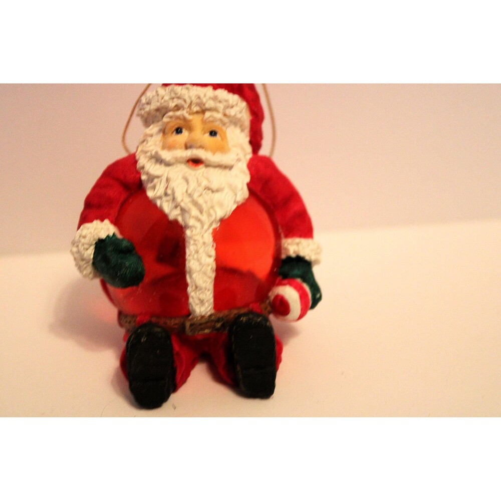 Vintage Santa Claus Glass Ornament, Retro Christmas Decor